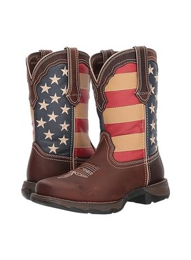 潮奢 durango 女士 Rebel 标志钢色鞋头靴子