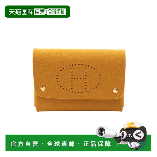 日本直邮日本中古二奢Hermes爱马仕女包A级95新Pouch小包帆布化妆