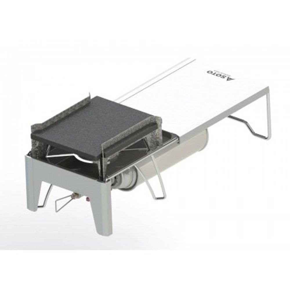 Soto铸铁烤板配合蜘蛛炉工作檯专用银色家用多用途小巧