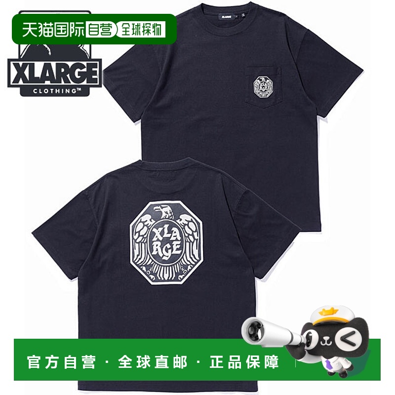日本直邮XLARGE 老鹰短袖口袋 T 恤 [101251011016 SS25] EAGLE S