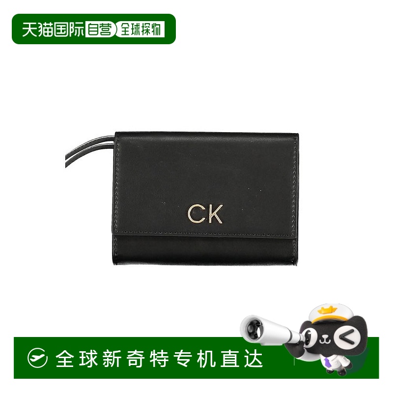 自营 calvin klein凯文克莱涤纶女式钱包-黑色 【美国奥莱】直发