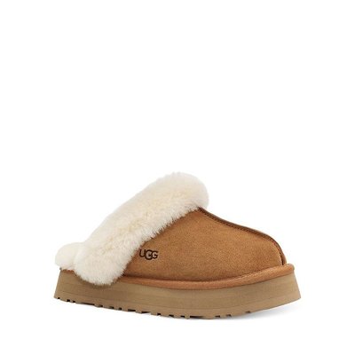 UGG®|女式 Disquette系列 绒毛拖鞋