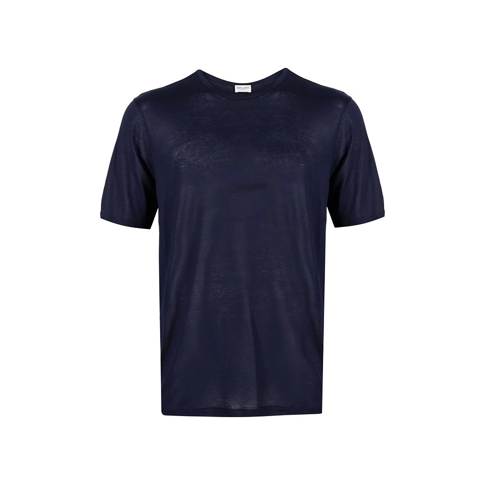 SAINT LAURENT 男士T恤 749102Y37IL4573BLUE SS2025
