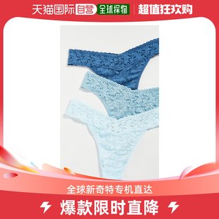 PANKY 香港直邮潮奢 HANKY 件装 女士标志性蕾丝中腰丁字裤