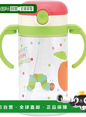 【日本直邮】Skater斯凯达 儿童两手吸管水壶370ml毛毛虫KSHW2N-A