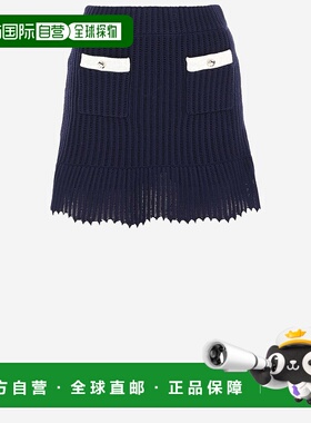 欧洲直邮SELF-PORTRAIT 女士半身裙PF24131SKBLNAVY包臀裙a字裙