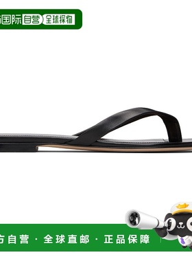 1h可退 香港直邮潮奢 The Row 女士 黑色 Sacha 夹趾凉鞋 F1697SN