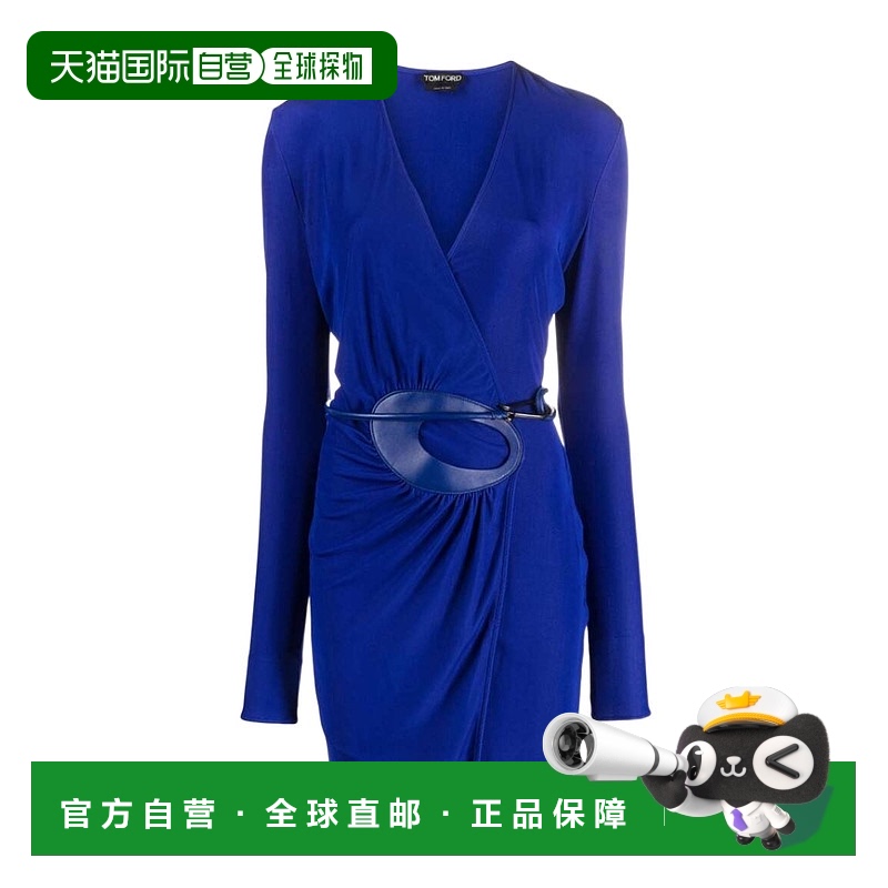 香港直邮Tom Ford V领长袖连衣裙 ABJ715JEX019