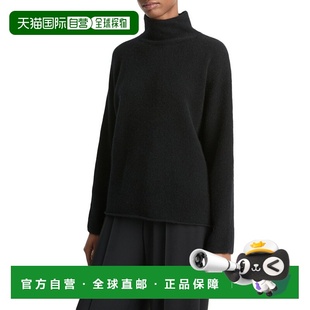 美国奥莱直发 黑色 自营Vince Boxy高领羊绒毛衣
