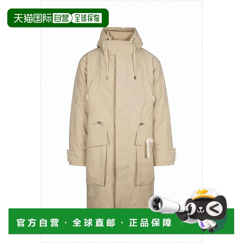 自营jacquemusRelaxed-Fit Hooded Cotton Coat With Concealed P