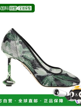 1h可退 香港直邮奢淘 Loewe 花卉图案高跟鞋 女 LLSTS01X19