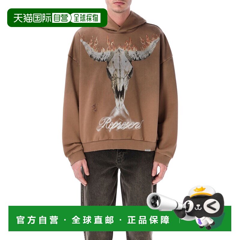 1h可退 香港直邮Represent 男士 REPRESENT COWBOY 英式连帽衫 ML