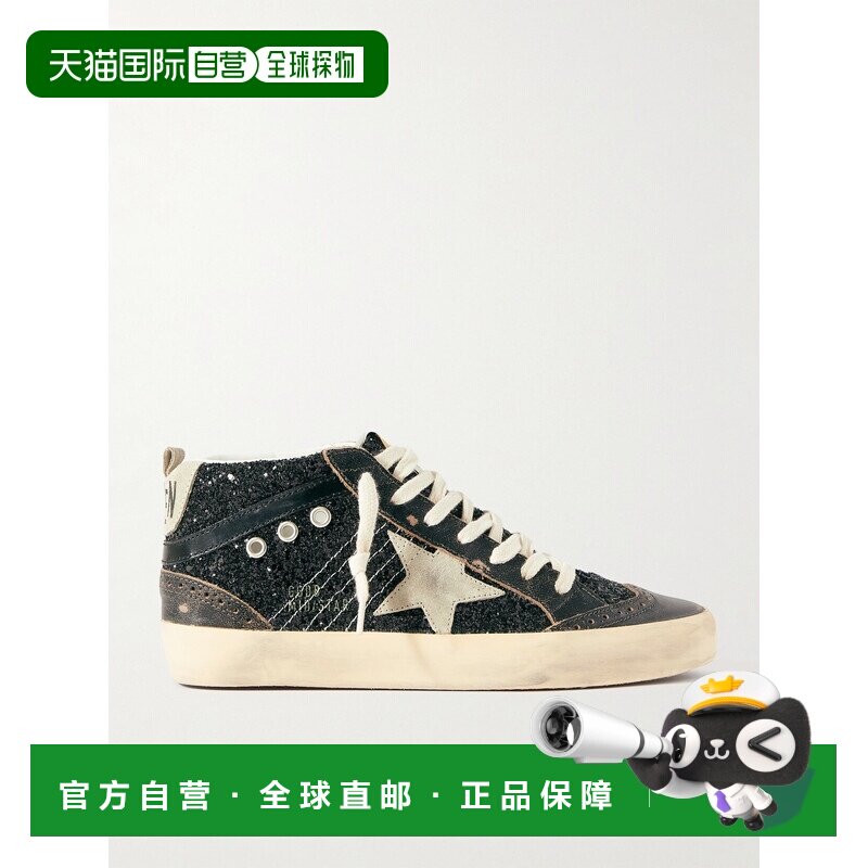 1h可退 美国直邮GOLDEN GOOSE 女士 黑色 Mid Star 高帮运动鞋 GW