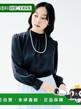 1h可退 日本直邮UNTITLED 女装 高领荷叶边 打底衬衫 袖口抽褶设