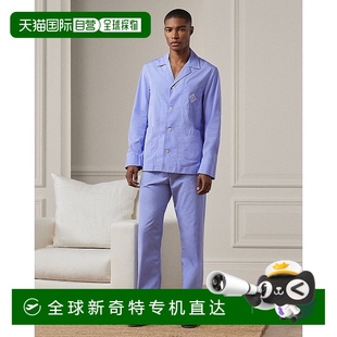 歐洲直郵RALPH Label字母棉質睡衣 Purple LAUREN拉夫勞倫