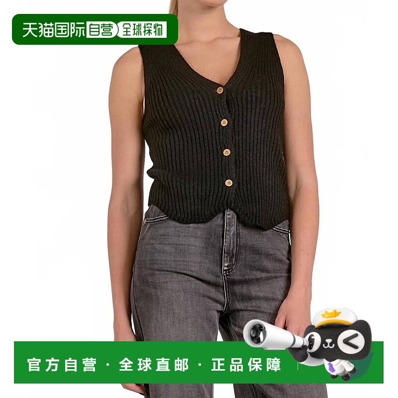 自营elanBella Sweater Vest In Black - black 美国奥莱直发