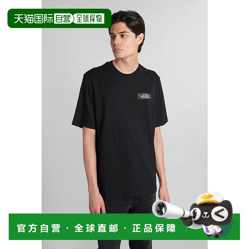 1h可退 香港直邮AMIRI 男士T恤 423478AMJYTE1198 AW2025 黑色 Am