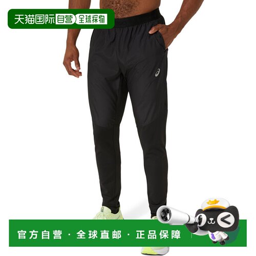 日本直邮ASICS ROAD 防风防水软壳跑步简约跑步长裤 男款 性能黑