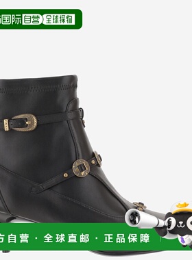 香港直邮PINKO 女士高跟鞋 SD0493P003Z99 SS2026 黑色 饰扣短靴