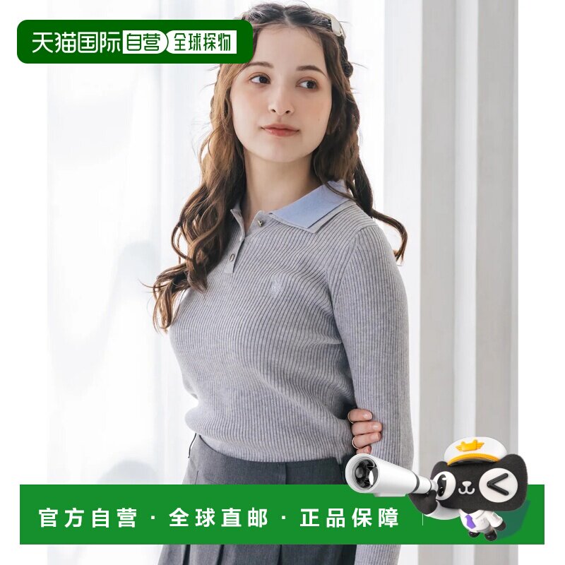 日本直邮Rocky Monroe U.S. POLO ASSN. 女装长袖针织Polo衫 双层