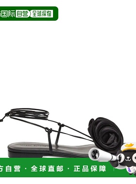 1h可退 香港直邮潮奢 magda butrym 女士 缠裹平底花朵凉鞋 52152