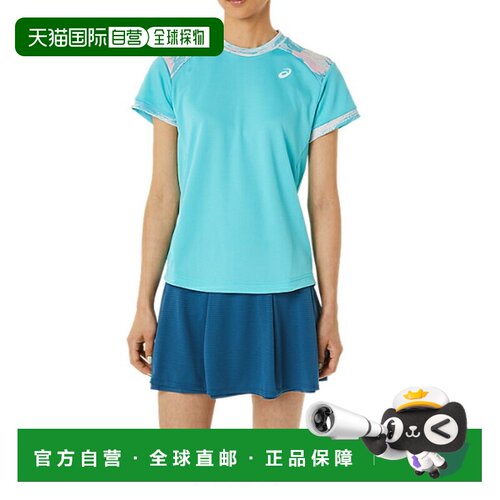 日本直邮ASICS 网球羽毛球服 Dry 短袖衬衫2042A233速干运动半袖