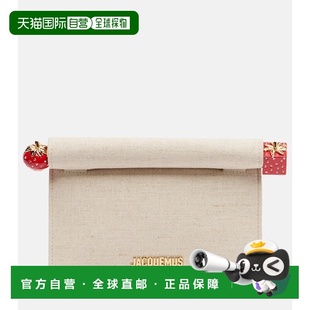香港直邮潮奢 Carre Jacquemus Rond 帆布手包信封包 女士 1h可退