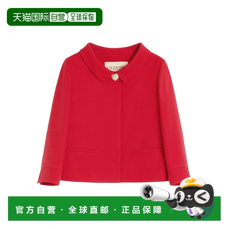 1h可退 香港直邮VALENTINO 女士西服 BCE3Y01CFR9M CO 红色 Wool