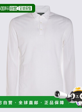 香港直邮ZANONE 男士T恤 815102ZG380Z0001 SS2025 白色 长袖Polo