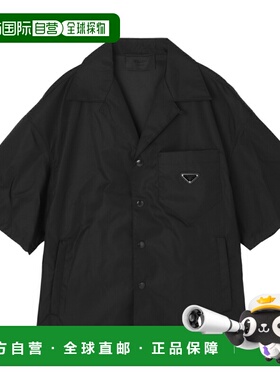 日本直邮Prada PRADA 男士黑色短袖衬衫外套 (sc449 1wq8 f0002)