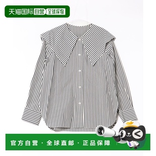 1h可退 日本直邮tiara 女装 宽松大翻领半袖衬衫 A0153FB424