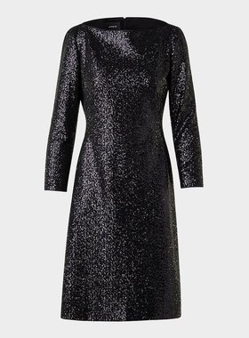 美国直邮akris 女士 连衣裙长袖 修身时尚优雅自然舒适百搭女装