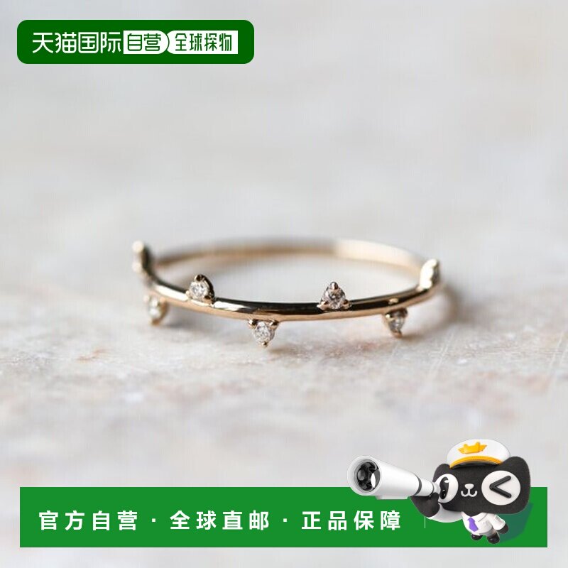 日本直邮cui-cui K10YG 黄金钻石戒指 0.07ct 可【付后1h可退】