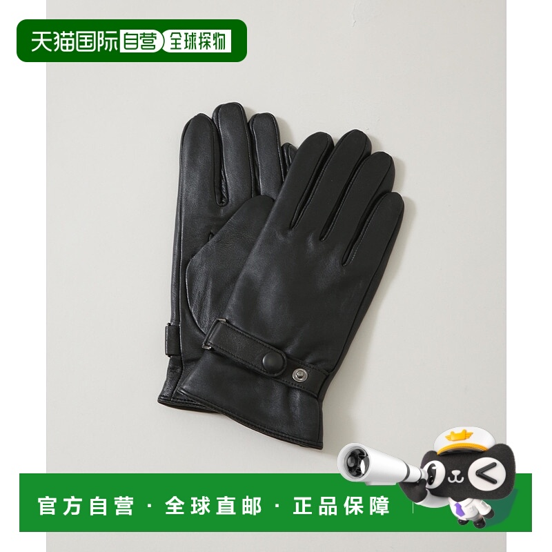 1h可退 日本直邮nano・universe 男装 羊皮 手腕带扣 触控手套 672