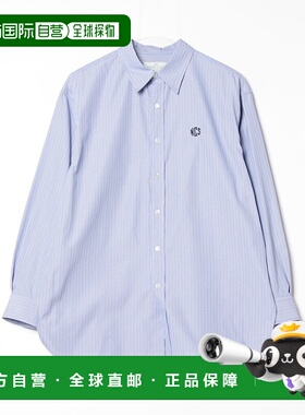 1h可退 日本直邮SHIPS女士刺绣标志常规领衬衫 311112097浅蓝色