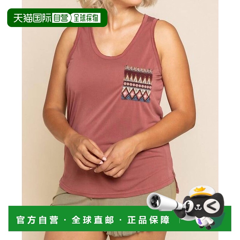 自营 pol玫瑰花瓣阿兹特克口袋背心 - 玫瑰花瓣 美国奥莱直发吊带