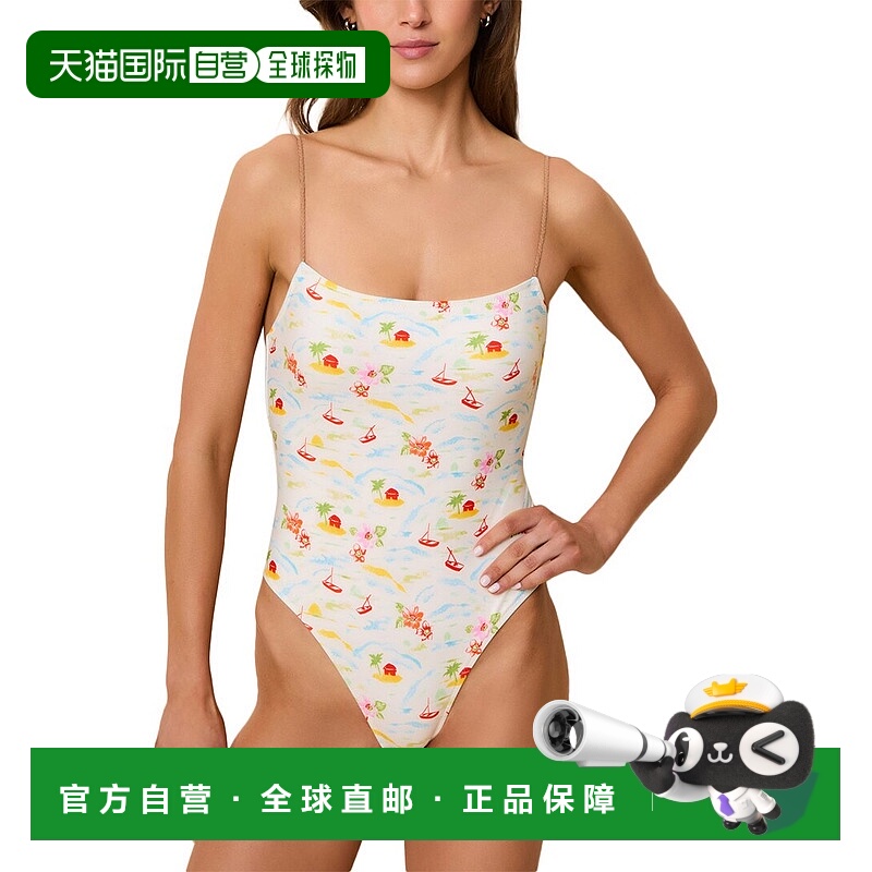 自营 solid & striped纯色条纹Renna连体衣-蓝色 美国奥莱直发