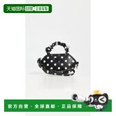 香港直邮GANNI Nano 甘尼 1h可退 女士 Bou 印花包包 black黑色