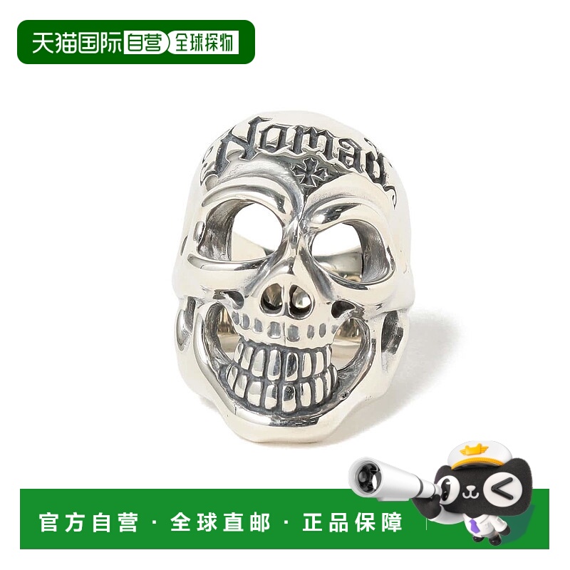 1h可退 日本直邮Bill Wall Leather 男士银925材质NOMAD主题骷髅