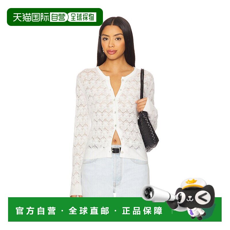 1h可退 香港直邮VINCE 女士 蕾丝缝线针织开衫 V129179708通勤