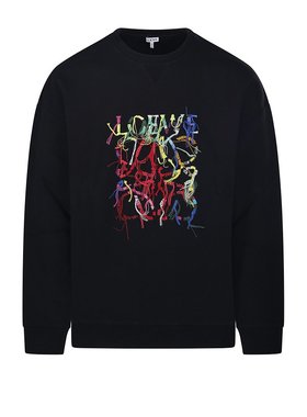 LOEWE 男士针织毛衣 H526Y24X451489 AW2024 黑色 卫衣