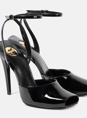 潮奢 Saint Laurent 圣罗兰 女士 La Scandale 110 漆皮凉鞋