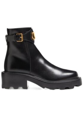 VALENTINO 女士靴子 WS0MT5BEK0NO AW2025 黑色 圆头短筒靴