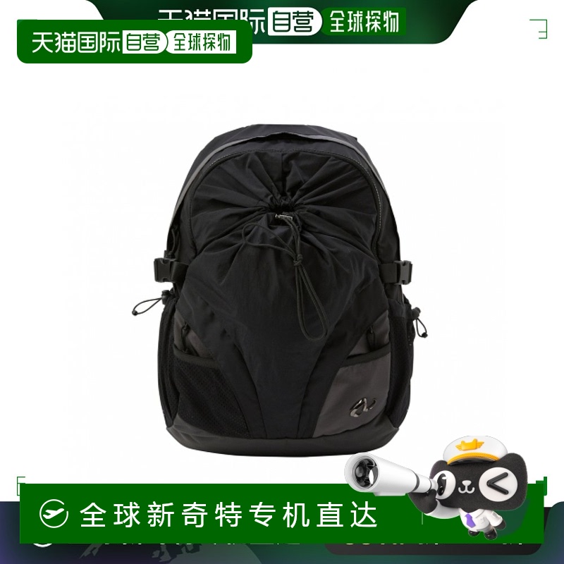 1h可退 韩国直邮NERDY 抽绳双肩包黑色正品时尚 日常通勤简约百搭