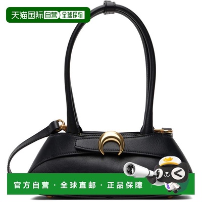 1h可退 香港直邮Marine Serre 女士 黑色迷你 Leather Aurora 手