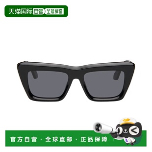自营 off-white米白色汉普顿方形太阳镜-黑-深灰色 美国奥莱直发