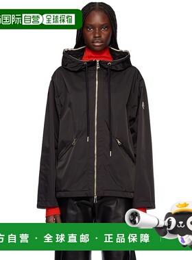 1h可退 香港直邮潮奢 Moncler 盟可睐 女士 黑色 Cassiopea 连帽