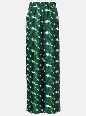 潮奢 MaxMara 麦斯玛拉 女士 Morena 印花真丝斜纹布阔腿裤