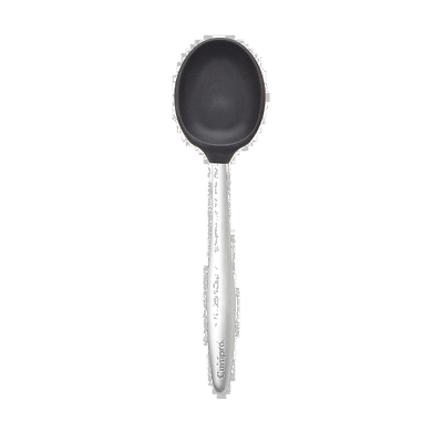自营 Cuisipro 8 英寸硅胶短笛实心勺 - 黑色 美国奥莱直发