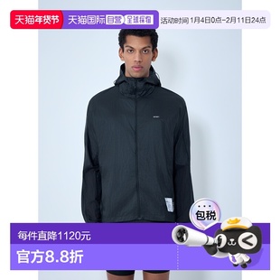 1h可退 香港直邮Satisfy 男士 连帽风衣 11057BKSA black黑色 舒